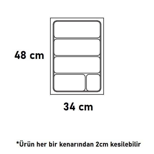 Hafele Smart Çatal Kaşıklık Beyaz Renk, 34x48cm